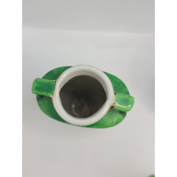 Vtg Miniature Vase Japan Double Handled Ceramic Shelf Decor Mini Floral - Picture 6 of 6